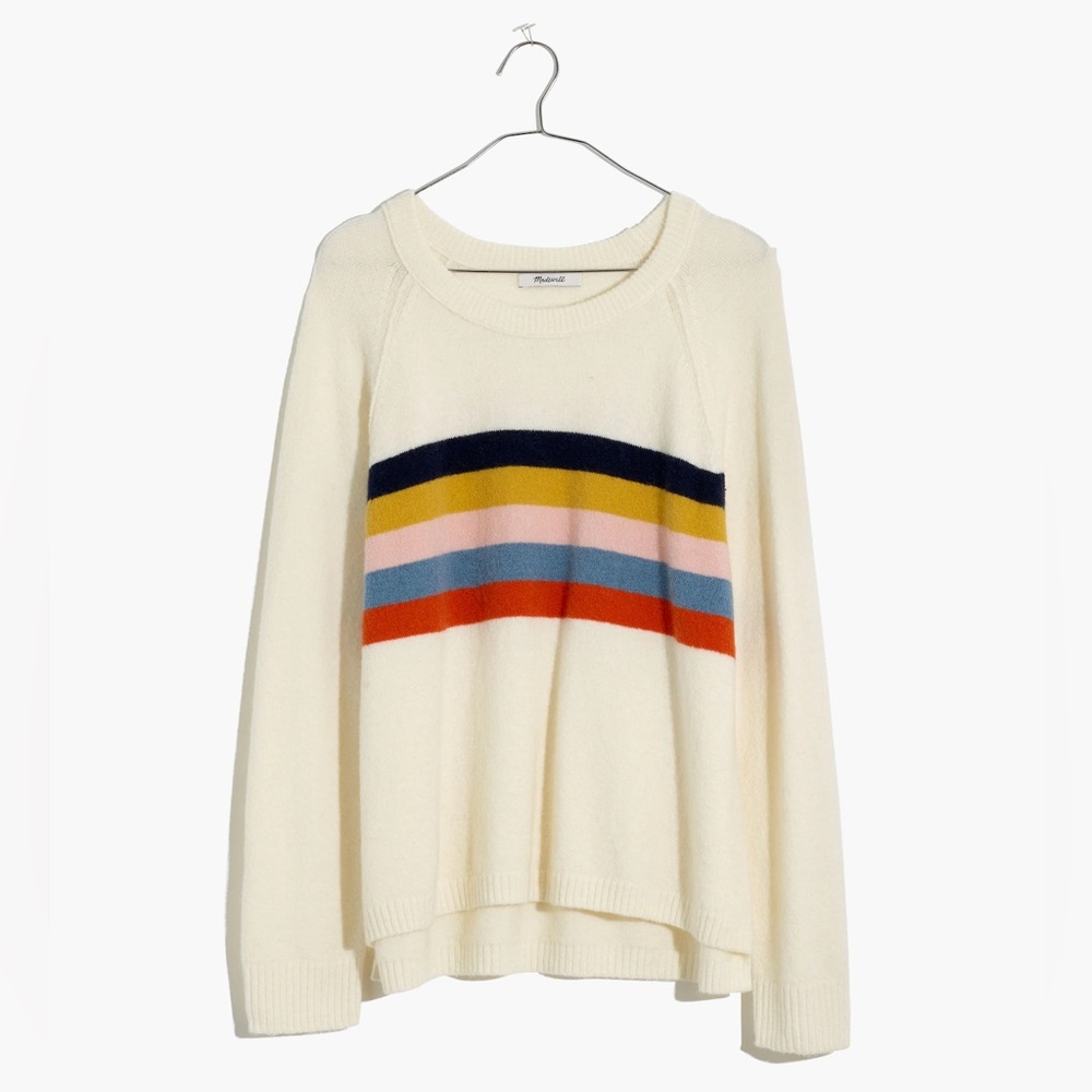 Madewell Placed Stripe Allister Pullover Sweater